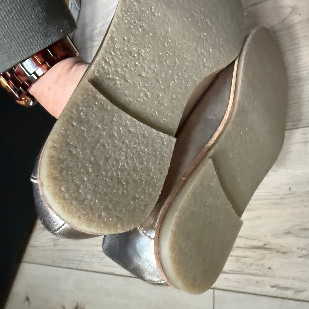Seychelles Shimmering Gold Slip-Ons - Picture 6 of 9